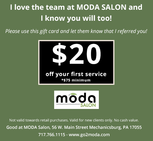 MODA Salon Referral Coupon